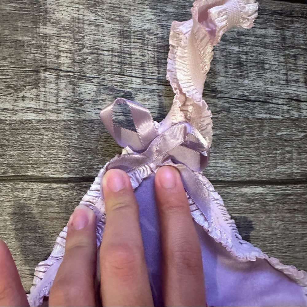 Shein Purple Pink Floral Tank‎ Crop Top - Picture 2 of 8